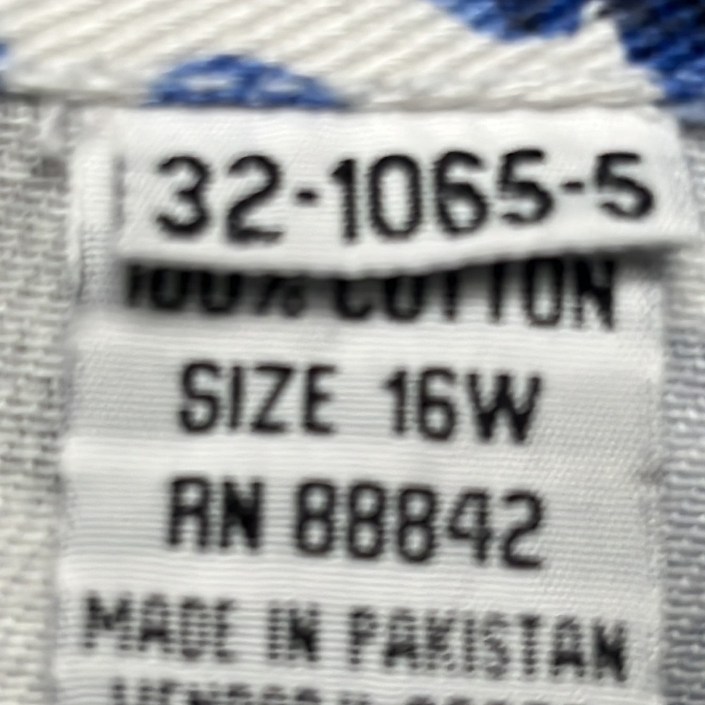 Roaman’s Blue & White Floral Denim Jacket 16W - Picture 7 of 15